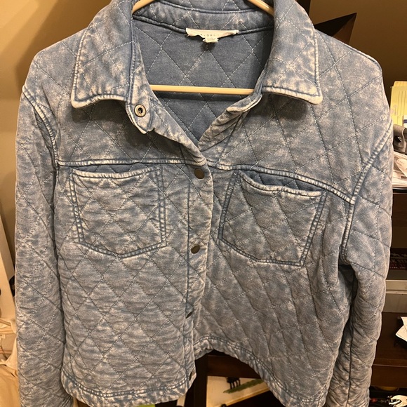 SOLD Jane +Delancey Quilted Blue Jacket (M) - Picture 5 of 5